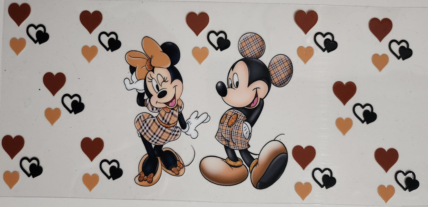 Minnie and Mickey- 16 oz UV DTF Wraps