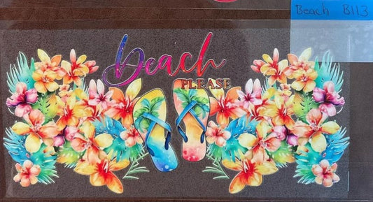 Beach 16 oz UV DTF Wraps