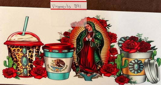 Virgencita - 16 oz UV DTF Wraps