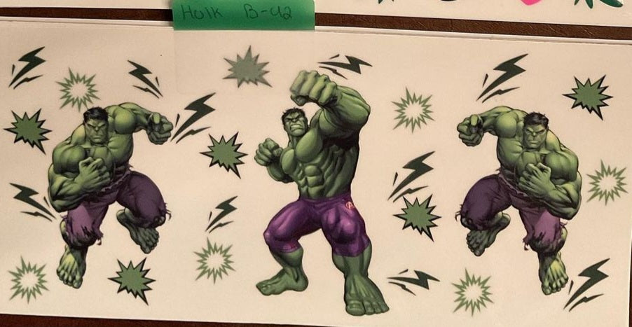 Hulk - 16 oz UV DTF Wraps