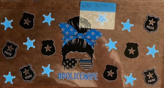 Police - 16 oz UV DTF Wraps