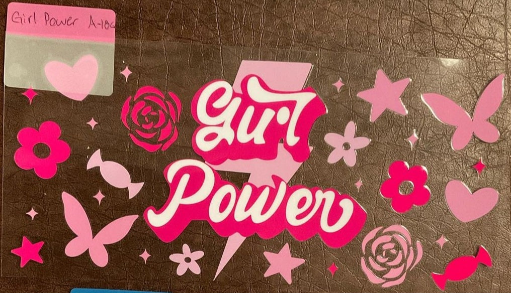Girl power- 16 oz uv dtf wraps