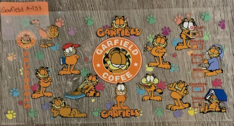 Garfield - 16 oz UV DTF Wraps