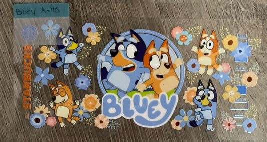 Bluey - 16 oz UV DTF Wraps