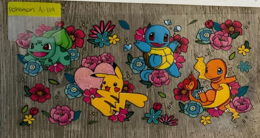 Pokemon- 16 oz UV DTF Wraps