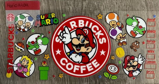 Mario - 16 oz UV DTF Wraps