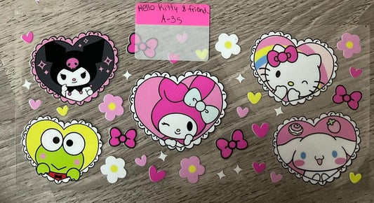 Hello kitty - 16 oz UV DTF Wraps