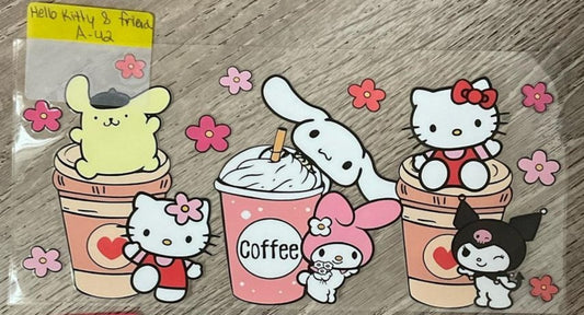 Hello Kitty - 16 oz UV DTF Wraps
