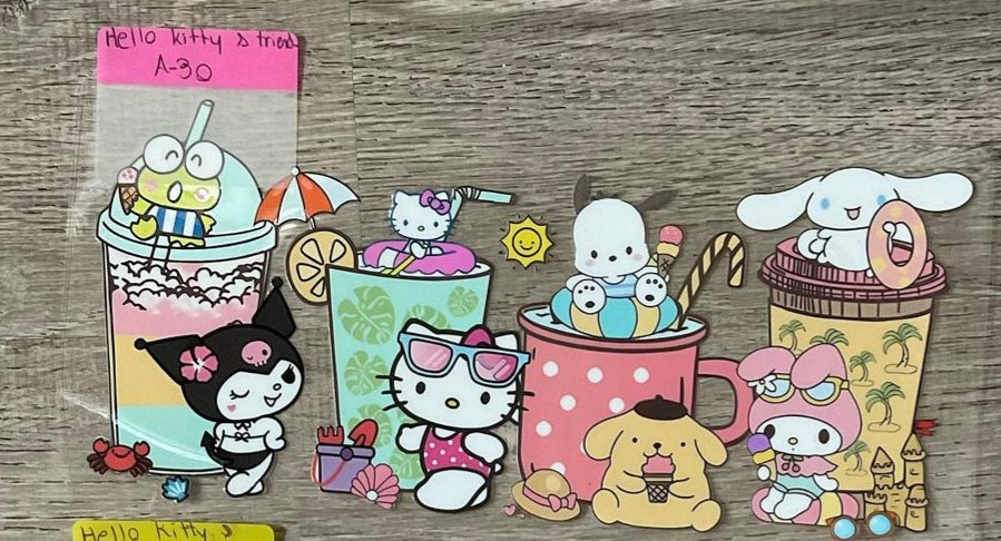 Hello kitty - 16 oz UV DTF Wraps