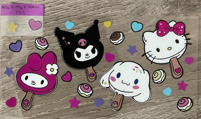 Hello kitty -- 16 oz UV DTF Wraps