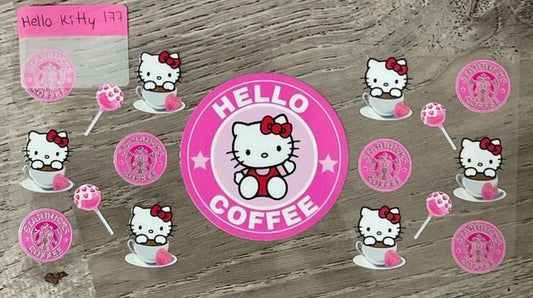 Hello kitty - 16 oz UV DTF Wraps